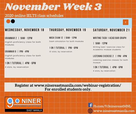 oet schedule manila